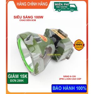 Đèn pin đội đầu 802 LED 100w siêu sáng chống nước ánh sáng Vàng hoặc Trắng đèn thợ mỏ đi rừng đi câu đi biển đi soi ếch (Có Sẵn)