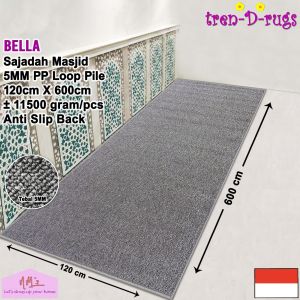 Tren-D-rugs Karpet sajadah polos alas lantai masjid roll ruang tamu anti slip 120 cm x 600 cm - NMs