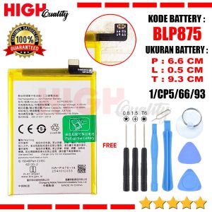 Baterai Battery High Quality BLP875 BLP-875 For Tipe Hp Realme C55 RMX3710 & Realme 9 5G RMX3474 & Q3S RMX3461 & NARZO 50 RMX3286