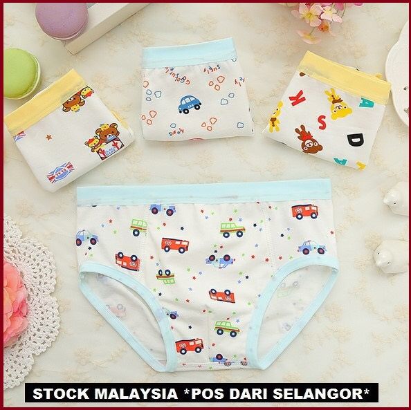 ICE Ready Stock 3pcs/lot-High Quality Cotton Kids Underwear - Boy