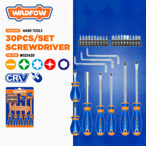 WADFOW 30PCS/SSET SCREWDRIVER SET CR-V MATERIAL MULTI-FUNCTIONAL HAND TOOL WSS1430 WHT