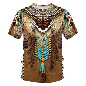 [Local Stock] HBESTY Halloween Christmas Summer Indian Ethnic Style 3D Print T-Shirts Streetwear Men Fashion Harajuku Casual Oversized O-Neck T Shirt Tees Tops