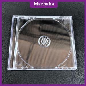 Mazhaha กล่องซีดีแผ่นดีวีดีพลาสติกใสแบบแผ่นเดียวเคสซีดีแบบหนา