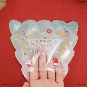 [COD] ourlove ถุงของขวัญซานต้าเอลค์เกล็ดหิมะถุงของขวัญสำหรับเด็กถุงผ้าหนาไม่ทอกันน้ำตกแต่งคริสต์มาส