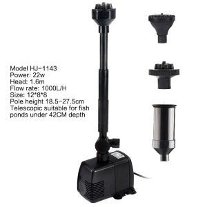Mesin Pompa Air Koi Pompa Submersible Untuk Kolam Ikan Kabel Tahan Air Energi Hemat