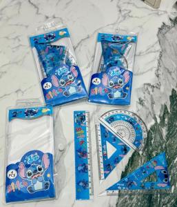 Penggaris BUSUR SEGITIGA PENGGARIS 15CM STITCH FREE POUCH KANCING SET ISI 4