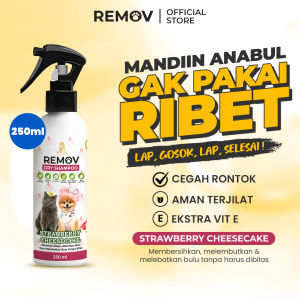 Remov Pet Dry Shampoo Sampo Kering Hewan Untuk Kucing Dan Anjing