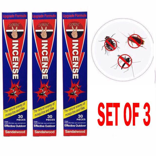 S9 SET OF 3 Sandalwood Incense for Flies and Mosquitoes Lazada PH