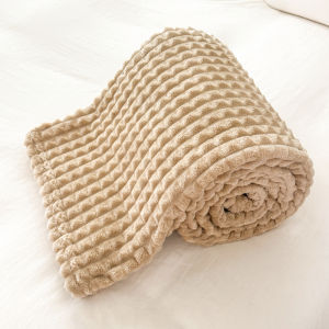 Dormitory Thickened Blanket Cutton Kumot Solid Color Plaid Flannel Blanket Super Of Fluffy Household Coral Velvet Sofa Cover Blanket