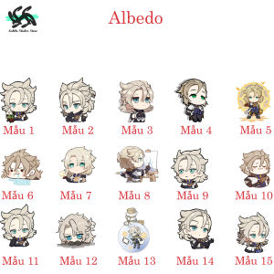 Genshin Impact - Set 10/15 Sticker Albedo hình dán chibi trang trí vali điện thoại laptop mũ bảo hiểm.. siêu đẹp chống nước chống xước