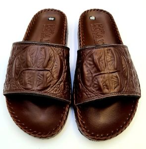 DÉP DA BÒ NAM QUAI NGANG KIỂU QUAI CÁ SẤU CAO CẤP NBH