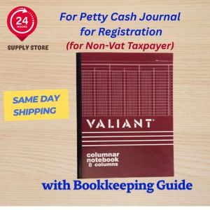 For Petty CashJournal for Registration (of Non-Vat Taxpayer) with Bookkeeping Guide