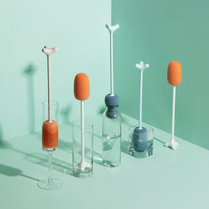 2Pcs 31cm Long Handle Vertical Cup Brush Practical Bottle Brush Sponge Cleaning Brush