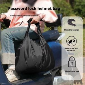 SDKIGVX Waterproof Motorbike Helmet Bag Combination Lock Anti-Theft Helmet Storage Bags Portable Luggage Storage Motorcycle Helmet Case Travel Bags