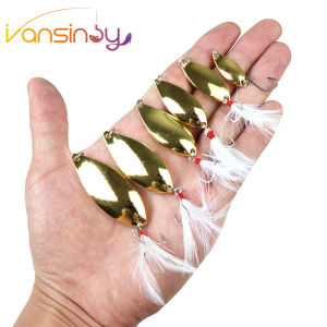Thìa Câu Cá Kim Sa Lấp Lánh 3.5g-20g Phản Quang Có Lông Dứa Chìm - Mồi Giả Perfect