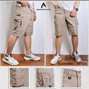 celana tactical blachawk pendek warna krem