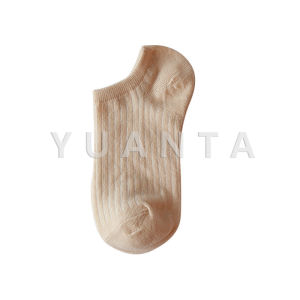 Yuanta ถุงเท้าข้อสั้น แนววินเทจแฟชั่น วัสดุผ้าฝ้ายแท้ ระบายอากาศดี สไตล์ญี่ปุ่น Women socks