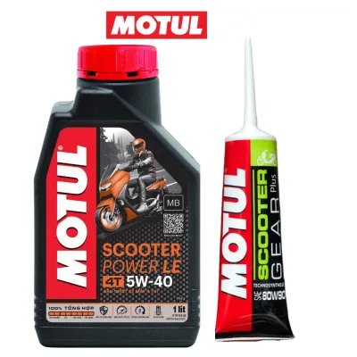 Nhớt xe ga MOTUL SCOOTER POWER 5W40 và láp Motul [Mua 5 tặng 1 phểu]