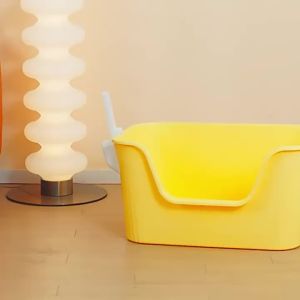 กระบะทรายแมว ห้องน้ำแมว ขอบสูงกันกระเด็น พร้อมที่ตัก ขนาดใหญ่ ขนาดใหญ่ ประเภทเปิด รั้วสูง แข็งแรง ทนทาน วัสดุ ราคาที่สุด ผู้ใช้เว็บไซต์