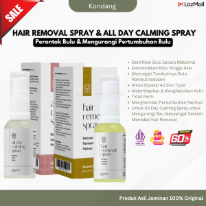 Perontok Bulu - Kondang Hair Removal Spray & Calming Spray | Perontok Bulu BPOM Ketiak dan Miss V Permanen - Aman Original BPOM | Perontok Bulu Anti Perih | Kondang hair removal spray & calming spray | perontok bulu aman tidak perih | pengganti waxing