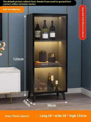 Lightweight Luxury Storage Cabinet Wine Cabinet Display Cabinet Bookshelf Figurine Cabinet