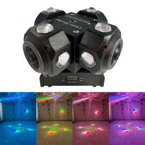 LED Disco Ball Light 4 Heads RGB Moving 16 Bulbs for Bar Karaoke - EU Plug