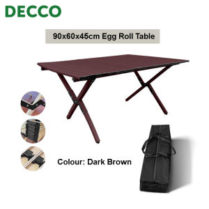 DECCO 90CM/120CM Carbon Steel Alloy Table Outdoor Ultra Light Camping Folding Dining Table - Fulfilled by DECCO