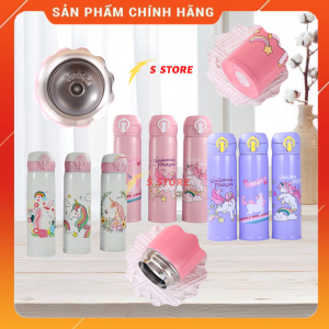 Bình Giữ Nhiệt 500ml In Hình Hoạt Hình Doremon Mèo Hello Kitty Ngựa Cho BéCốc Đựng Nước Inox 304 Giao Hình Ngẫu Nhiên