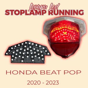 LAMPU STOPLAMP RUNNING BEAT POP LAMPU VARIASI REM BELAKANG LAMPU REM BELAKANG MOTOR