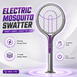 Mosquito Electric Killer Racket Rechargeable Electric Mosquito Swatter Insect Killer for Home