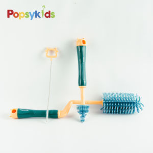 Popsykids Silicone Bottle Brush Set 3 in 1 - Sikat Botol Bayi Silikon 3 in 1 BPA Free