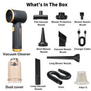 2 in 1 Powerful Cordless Clean Machine 7KPa Strong Suction Car Vacuum Cleaner Peniup Debu Mini Mudah Alih