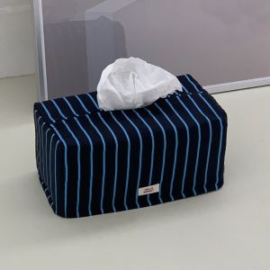 YUDESHUI Stripe Tissue Case Cloth Large Capacity Paper Holder INS Living Room Tissue Box Kitchen Storage