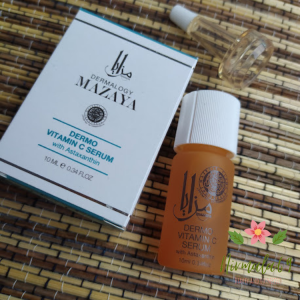 Mazaya Dermo Vit C Serum With Astaxanthin 10ml/Serum Vitamin C pencerah wajah/serum wajah glowing/serum wajah/serum muka glowing/original/serum memudarkan noda hitam wajah/serum pori-pori wajah