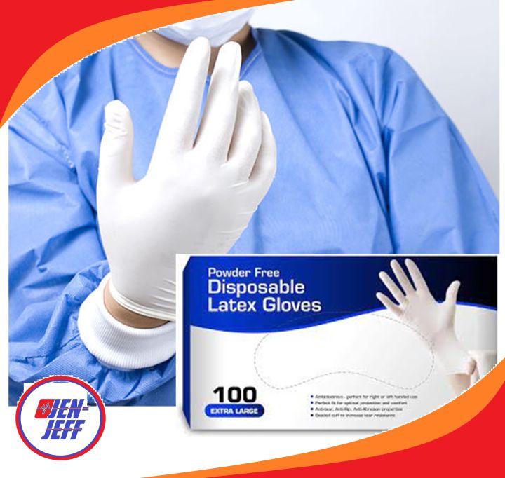 Examination Gloves Surgical Latex Gloves Sizes Small, Medium, and