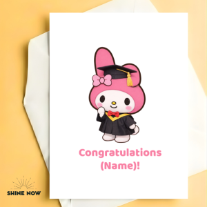 Cute Hello Kitty Graduation Congratulations Card Cute Gift Card Kawaii Greeting Sanrio Kuromi My Melody