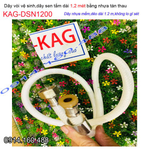 Dây sen nhựa tán thau KAG-DSN1200 dây vòi tắm hoa sen 1.2m dây vòi xịt vệ sinh bằng nhựa