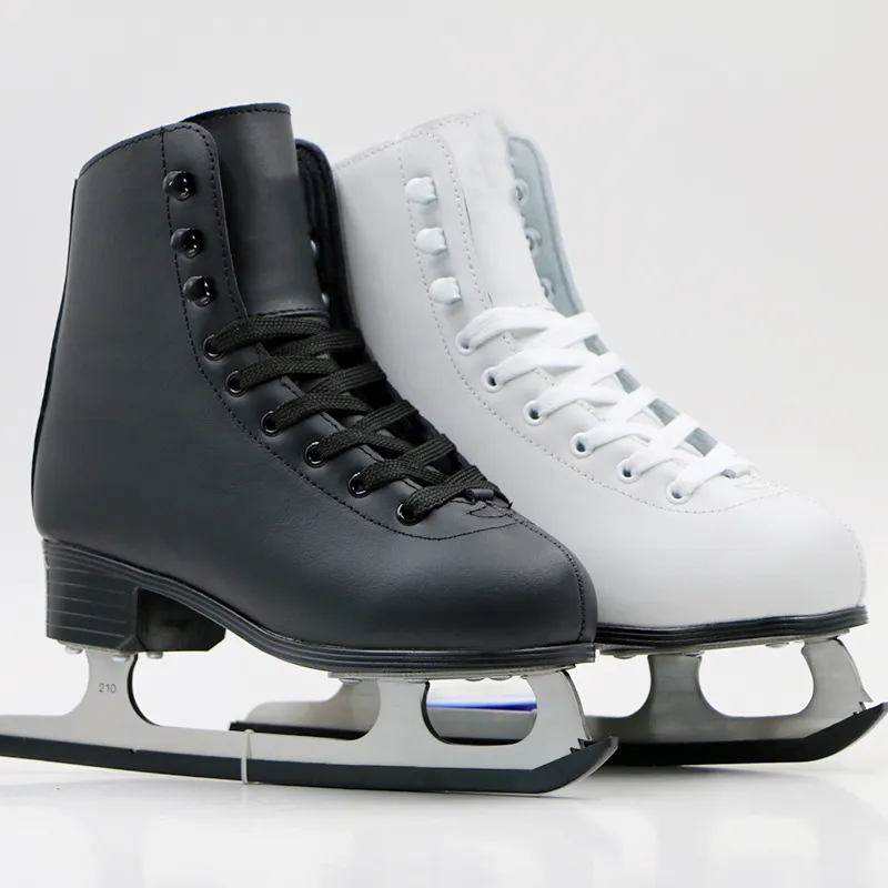 [Free shipping one year warranty] figure skates leather hardy skate  skates 36-40 size black or white