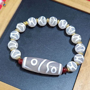 Tibetan Five Eye Dzi Protection Turtle Shell Agate Bracelet
