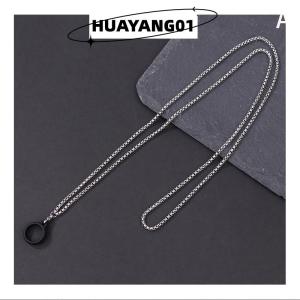 HUAYANG01 [HOT FASHION] Anti-Lost Pen Lanyard Anti-drop Portable Metal Chain Necklace Lanyard Metal Lanyard Sling Snake Bone Chain With Rubble Ring