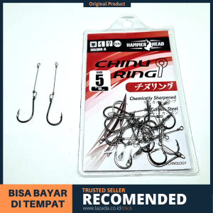 Kail Hammer Head Cabang Neklin Kuat Warna Silver Bungkus Merah Tipe besar 1053 Cocok Untuk Ikan bawal - Mata pancing HammerHead Kail Tajam Bisa COD Bayar di tempat
