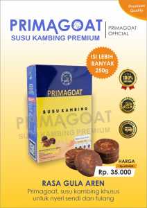 Susu Kambing Etawa Asli Primagoat Atasi Nyeri Sendi Asam Urat dan Kesehatan Pernafasan Rasa Gula Aren 250gr