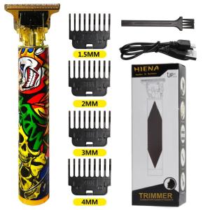 Hair Trimmer HIENA Hair Trimmer T Blade All-metal Cordless T9- Electric Hair Clipper Razor Usb Type Hair Cut Hair Trimmer for men