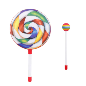 Mềm Lollipop hình trống trẻ em tay trống với bọt-đầu Bộ gõ Dùi Trống Tay Đồ chơi bộ gõ cho trẻ em Người lớn