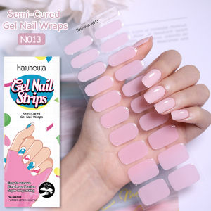 UR SUGAR 1Sheet Semi-Cured Gel Nail Strips Patch Sliders Adhesive Waterproof Long Lasting Full Cover Gel Nail Stcikers UV Lamp Need