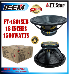 [IEEM]FT STAR PROFESSIONAL SPEAKER FT-1801SUB/18 INCHES/1500 WATTS/8 OHMS/PURE COPPER ELSV