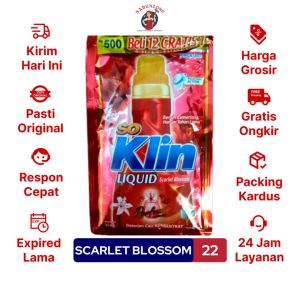 Deterjen Cair Sachet So Klin Liquid Scarlet Blossom 22 ml