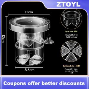 【ZTOYL】 Floating Fish Breeding Isolation Box Aquarium Breeder Feeder Fish Tank Hatchery Incubator Fish Tank Transparent Incubator Box