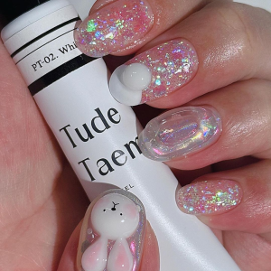 [ Pochit nail ] Gel vẽ nổi trang trí móng tay Tude Taem 10g màu trắng đậm đặc giữ form cố định