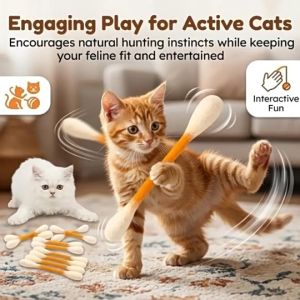 【SG】High-quality wool felt cat toy cotton tube-shaped mint chew stick suitable for cats to chew and teeth care